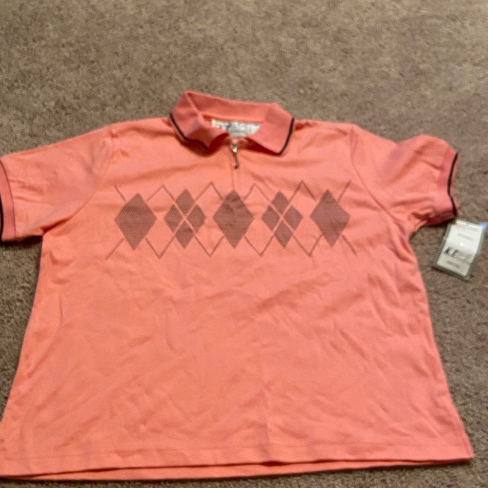 NWT women’s sz Petite Large K.T. Golf Shirt cute - Picture 4 of 6